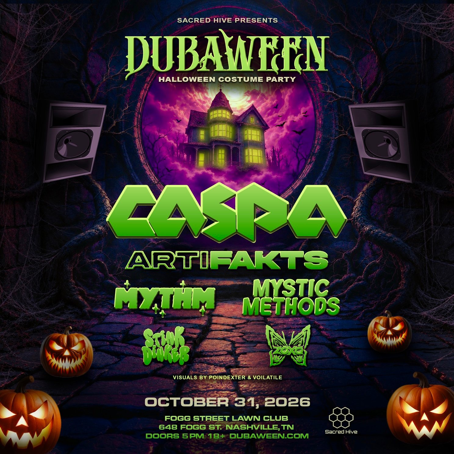 Flyer for DUBAWEEN 2026 - HALLOWEEN COSTUME PARTY