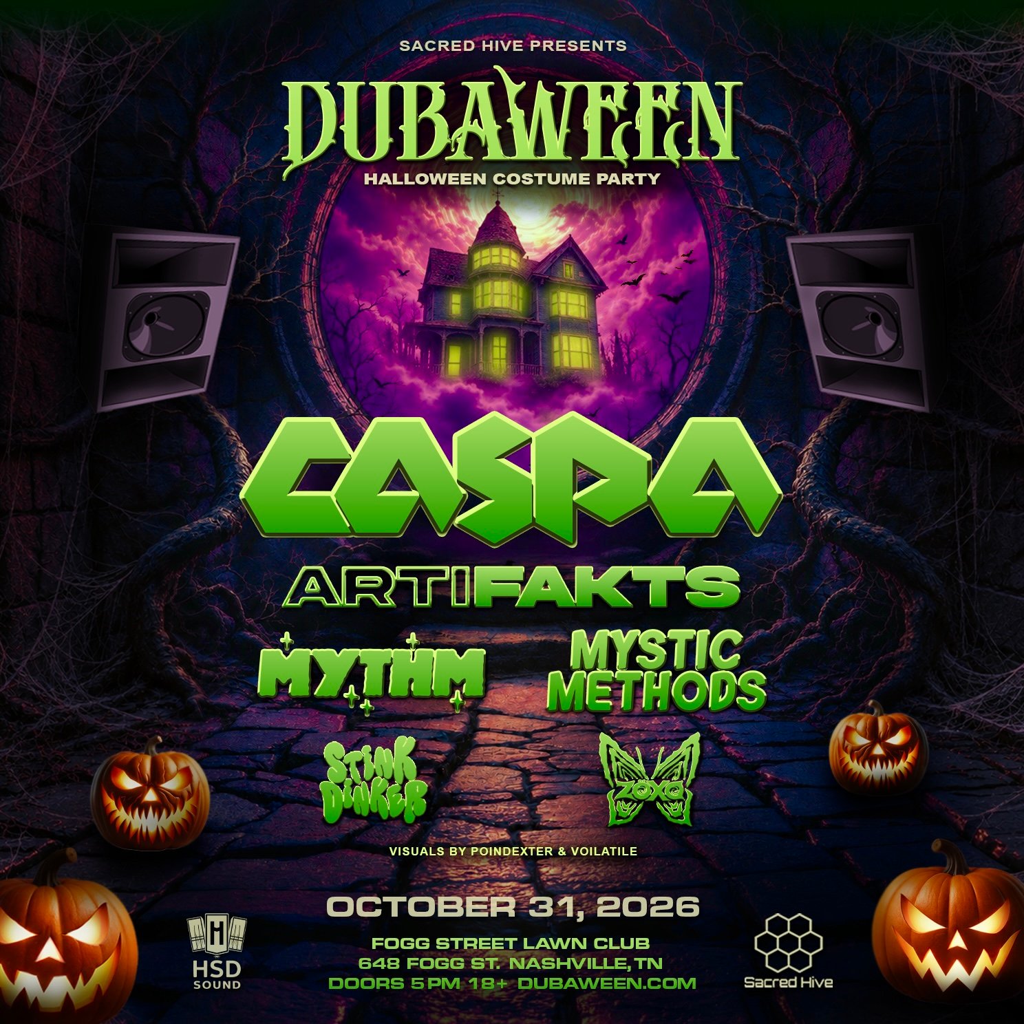 Flyer for DUBAWEEN 2026 - HALLOWEEN COSTUME PARTY