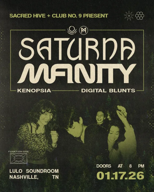 Flyer for Saturna + Mfinity