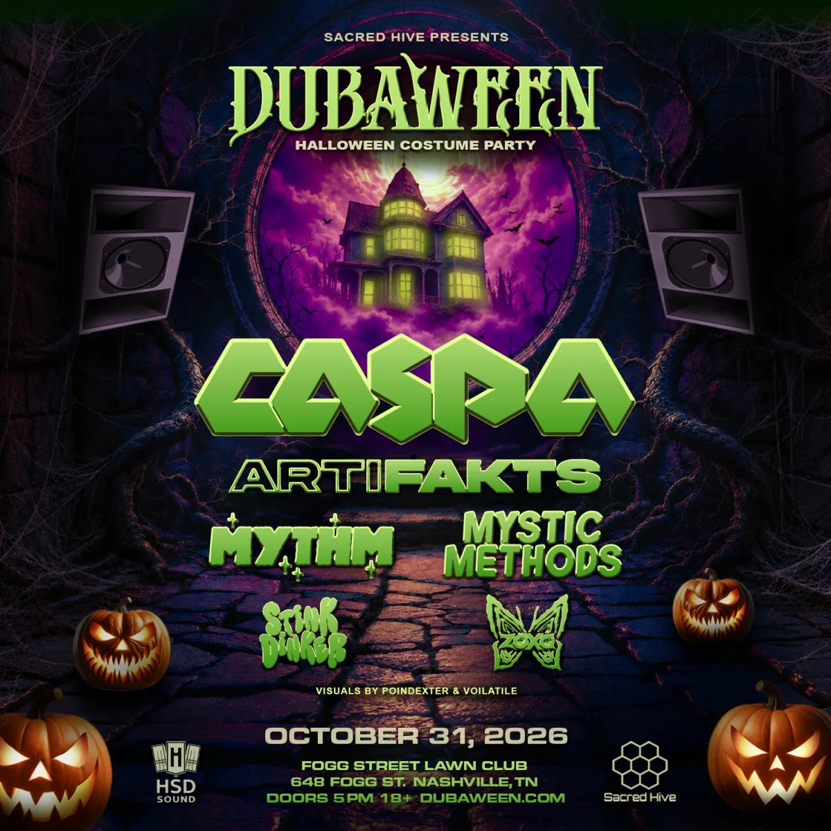 Flyer for DUBAWEEN 2026 - HALLOWEEN COSTUME PARTY
